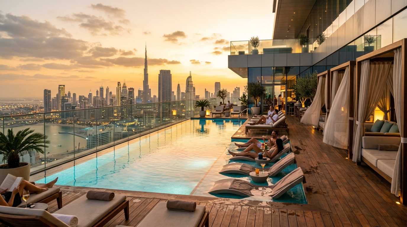 Rooftop Infinity Edge Pool on 31st Floor